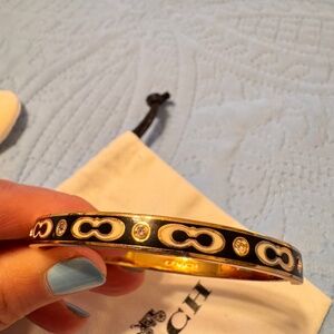 Coach Signature C Enamel Bangle Bracelet - Excellent Condition